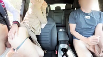 My Muslim Wife's First Dogging in public. French hiker almost ripped her pussy apart.