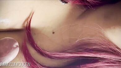 Black widow find new cock to suck and place between her big boobs.