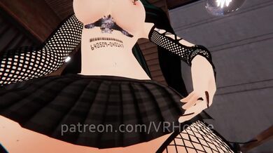 Stomping on Dick Outdoor Patio Goth Emo Cat Girl Fishnets Foot Worship Face Sitting POV Lap Dance