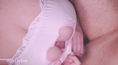 Cat anime girl with giant tiddies gives the best titjobs