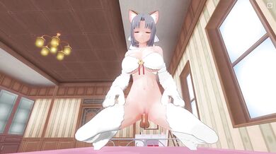 3D HENTAI POV Yumi rides cock to get her pussy creampied