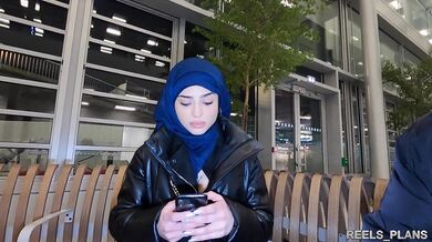 The veiled Iranian Nadja gets fucked anal in the toilet and in a corridor to pay for the plane