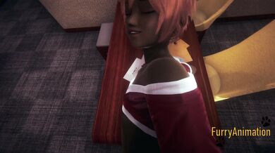 Furry Hentai - 2 Dogs Fucking in a table