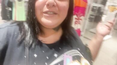 Bbw in clothing store changing room