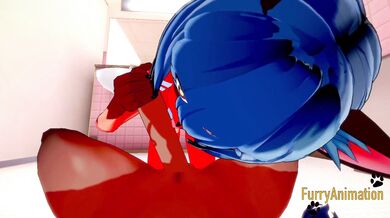 BNA Hentai - Michiru Yiff at Toilet 2/3