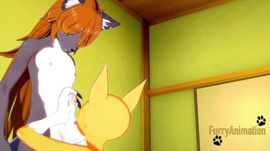 Digimon Hentai - Taomon & Grey Fox Hard Sex 1/2