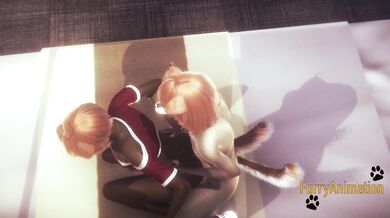 Furry Hentai - 2 Dogs Squatting fuck