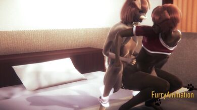 Furry Hentai - 2 Dogs Squatting fuck