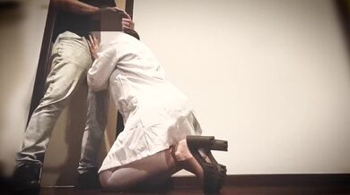 A married nurse helps a patient at the sperm clinic.