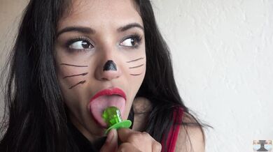 Save A Cock, Suck A Ring Pop With Viva Athena's Long Tongue