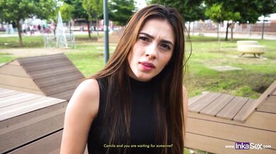 Colombian nymphomaniac caught in an unknown park - Camila Mush