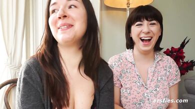 Ersties - Brunette Babe Leah Makes Kriss Moan With Pleasure