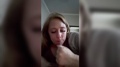 Slut gags and jacks cock till it fills her mouth