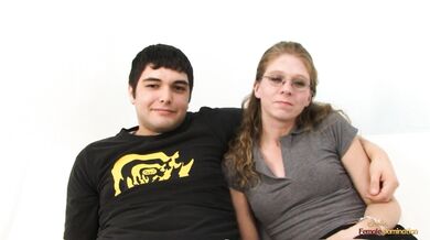 Nerdy wife with tattoos gets penetrated by a BBC while her husband watches