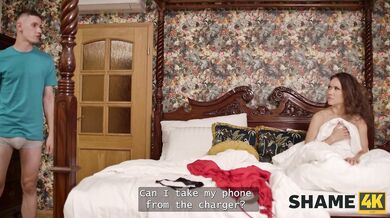 SHAME4K. Horny slut is fucking at her friend's place after party