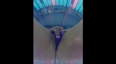 Stepmom doesn't like boring in the solarium | solarium masturbation | MILF |