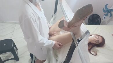 Clandestine gynecologist cheating on brand new patient.