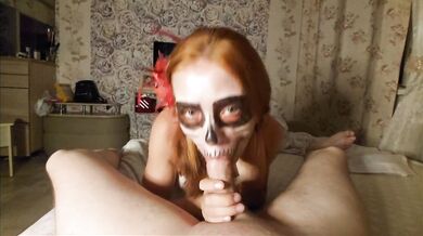 LesiAngel Scary arousing ghost of the bride sucked all the sperm / HORROR //