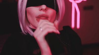 Cosplay Blowjob Sloppy Suck BBC with 2B