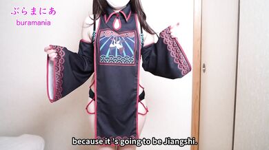 Full view from the side ???? Almost naked Jiangshi introduces no bra no panties change clothes u