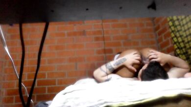 I eat his big ebony ass then I fuck him from the side